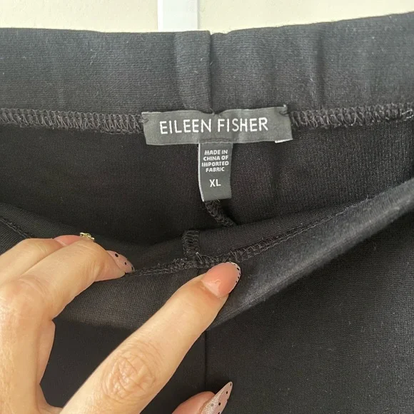 Eileen Fisher Women's Black Straight Leg Pants Size Extra Large - Picture 3 of 5